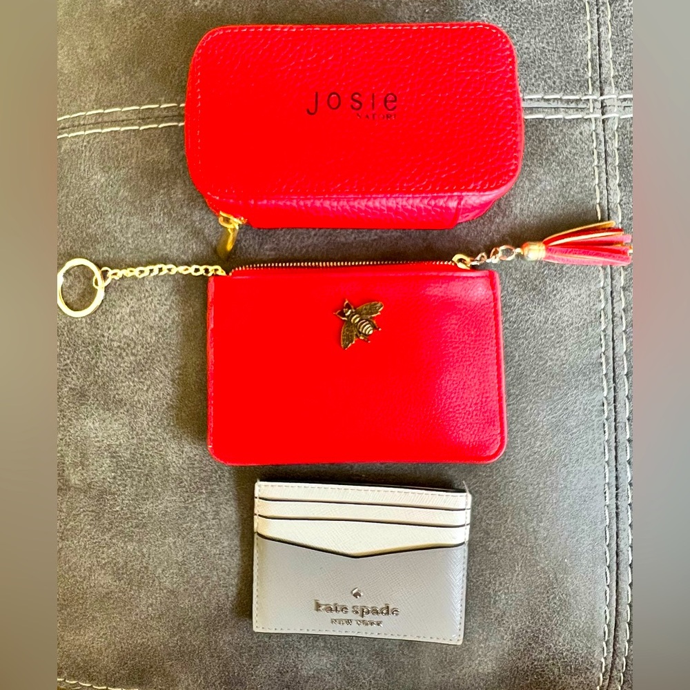 Kate, spade, Natori, mini card, case, pouch, clutch wallet, cosmetic bag